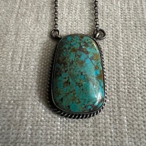 Sterling silver and turquoise necklace